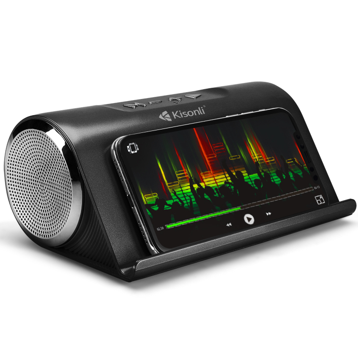 Super Bass Portable Mobile Phone Stand Speaker with BT/CALL/FM/USB/TF/AUX/ Function