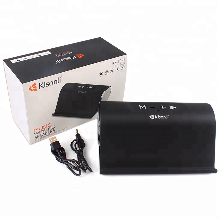 Super Bass Portable Mobile Phone Stand Speaker with BT/CALL/FM/USB/TF/AUX/ Function