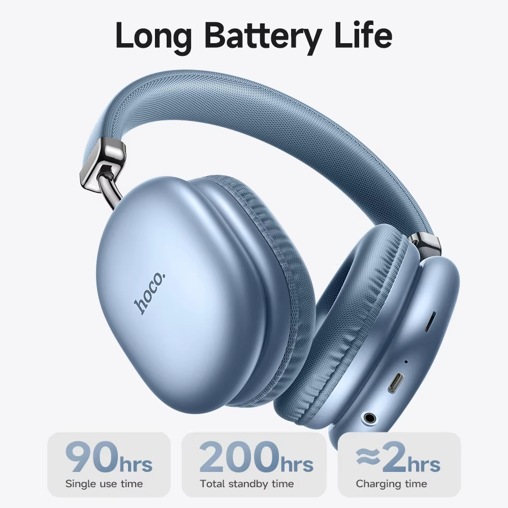 Hoco W35 Max Wireless Headphone- Blue, Black, White, pink, green